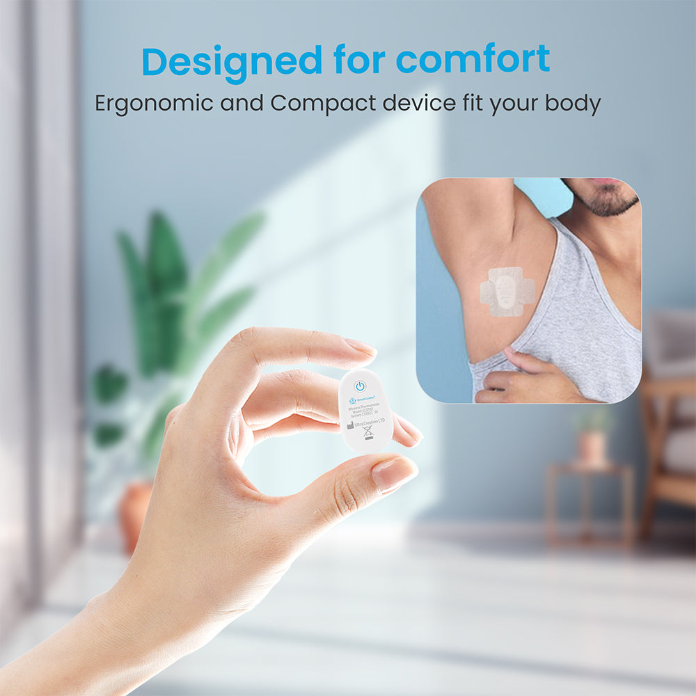 SmartCuckoo The Ultimate Bluetooth Smart Thermometer for Elderly Care and Peace of Mind | Track, Alert, and Monitor Body Temperature Remotely | iOS and Android Compatible